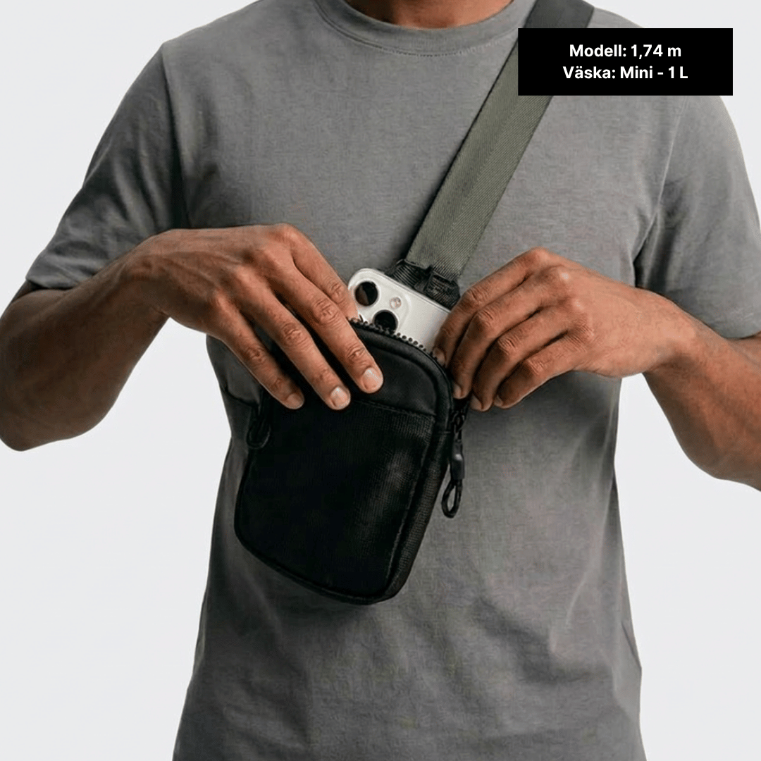 Regular sling bag worn by a model