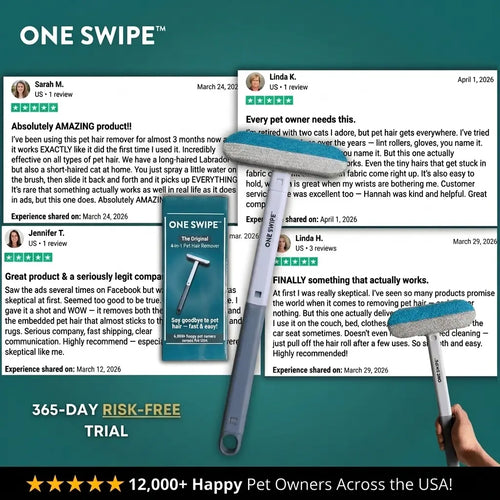 OneSwipe™ – The Original 4-in-1 Pet Hair Remover