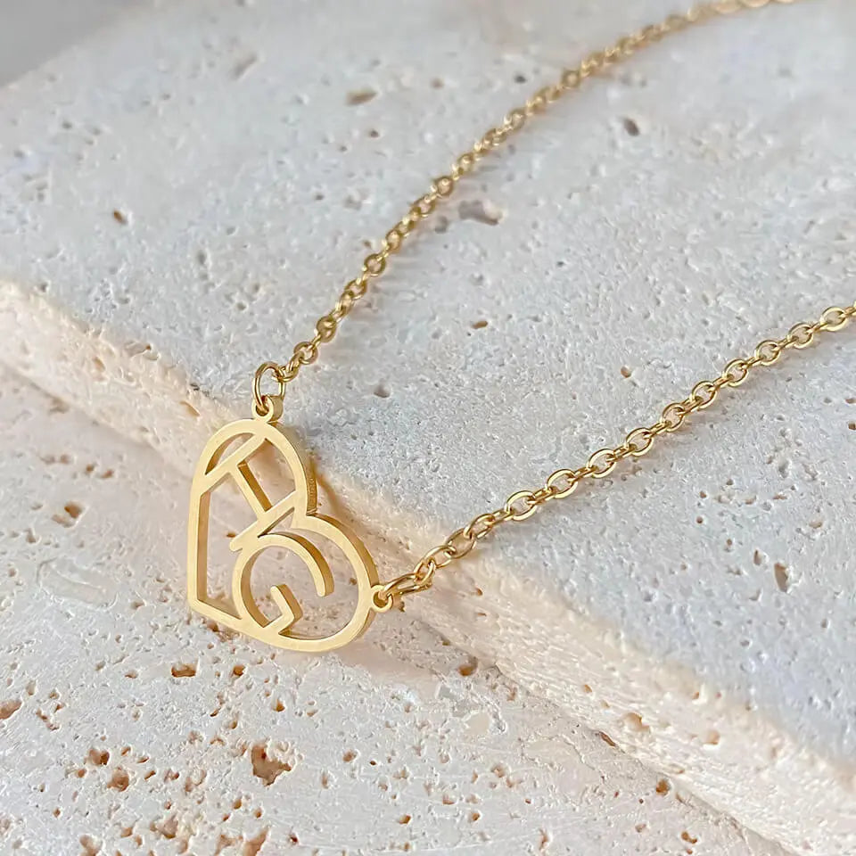 HEART & INITIAL NECKLACE
