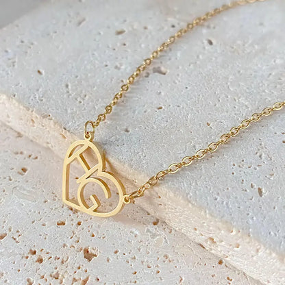HEART & INITIAL NECKLACE