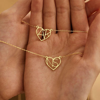 HEART & INITIAL NECKLACE