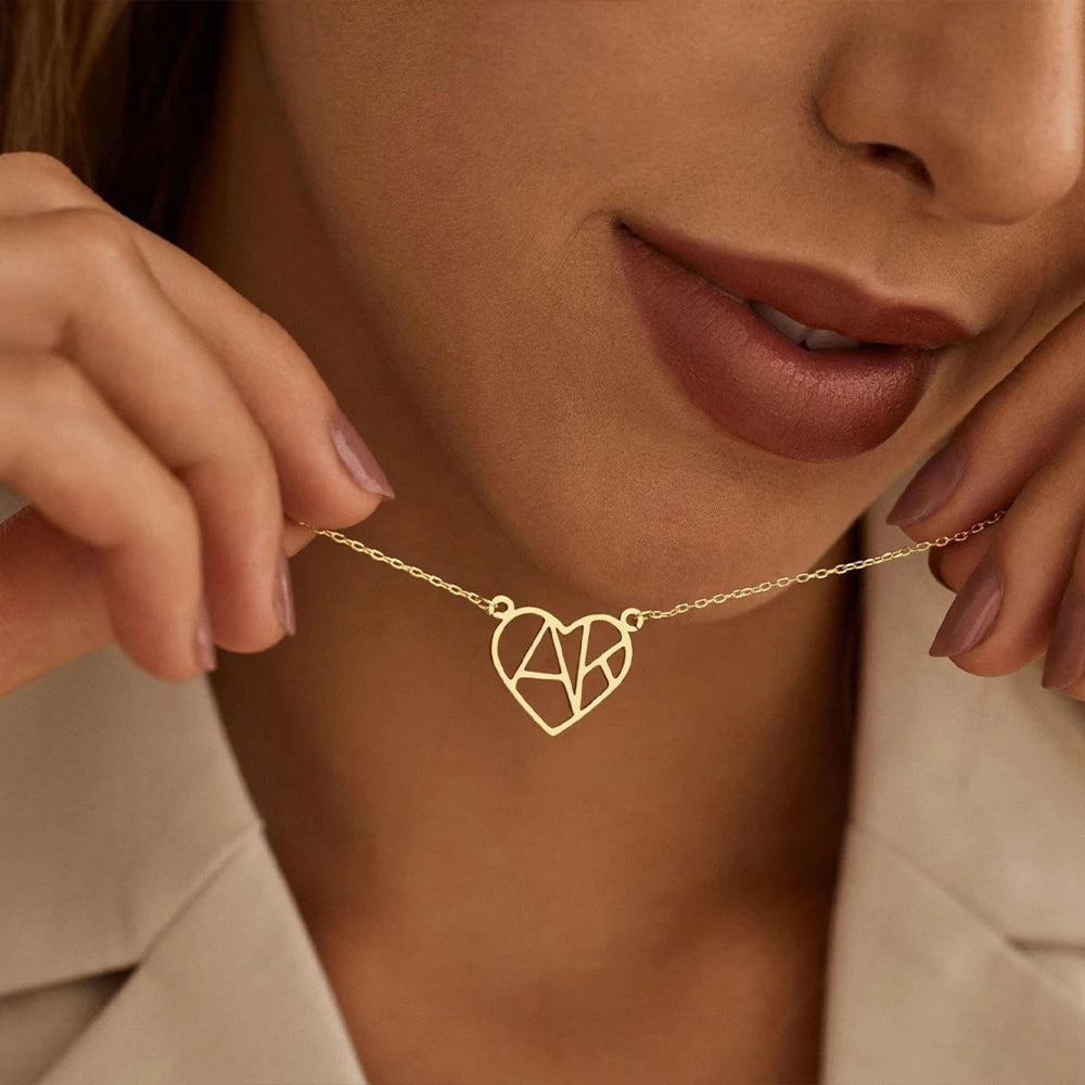 HEART & INITIAL NECKLACE