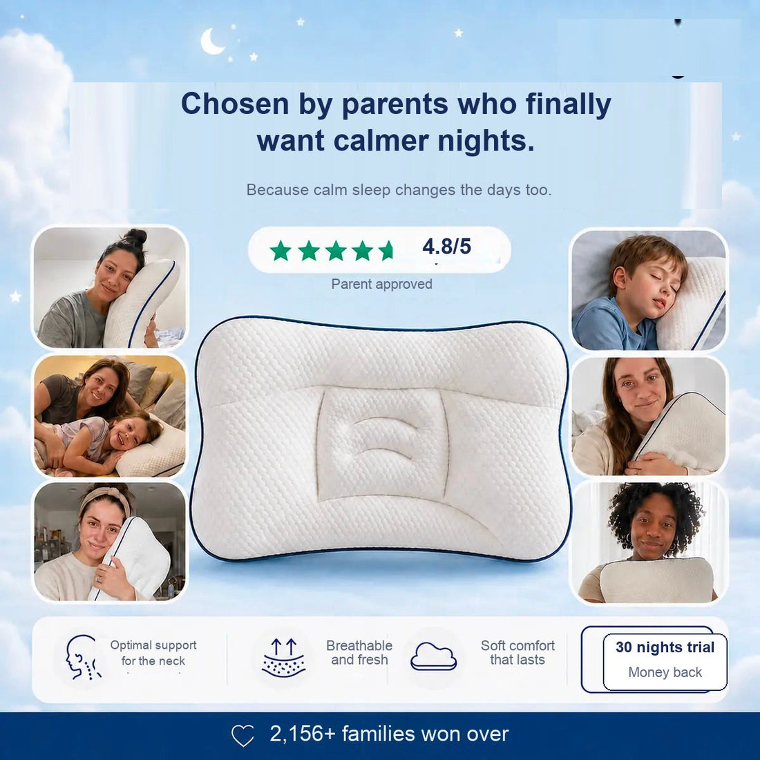 Chosen by parents who want calmer nights, rated 4.8/5